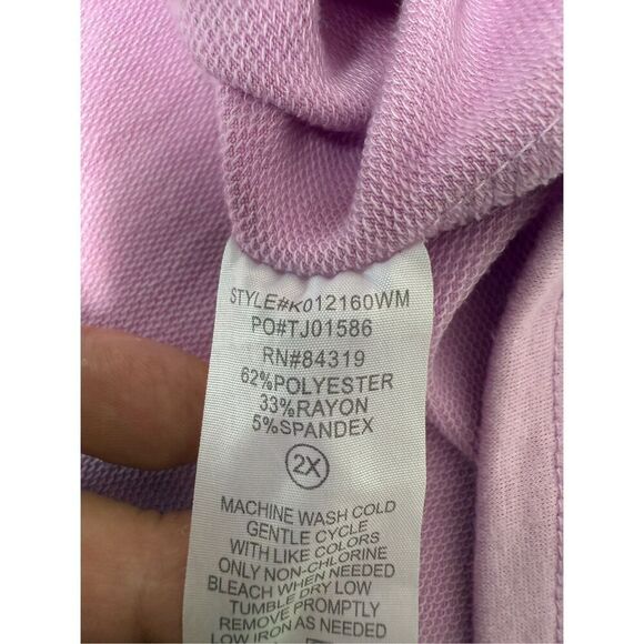 Cyrus Women's Sleeveless Open Front Cardigan Hooded w/Pockets Plus Size 2X Pink - Picture 8 of 9